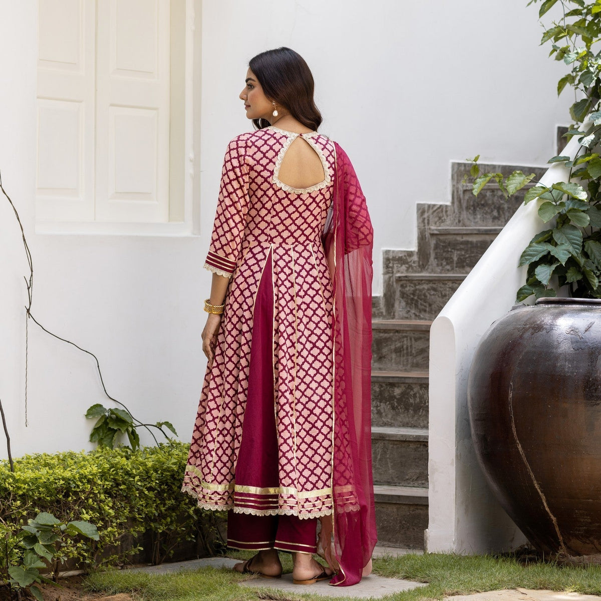 Maroon Mehrab Suit Set