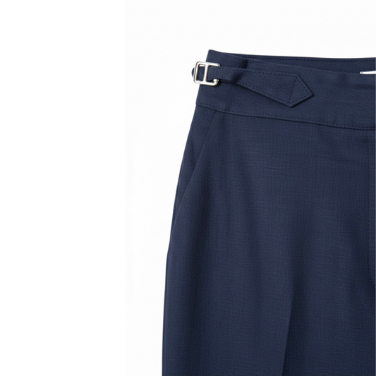 Women's Navy Blue Flared Trousers
