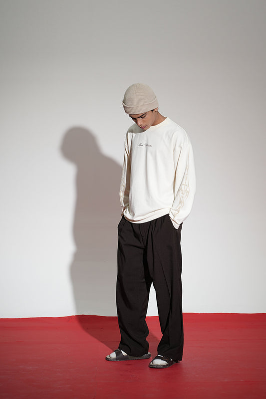 Inferno Printed Cream Oversized Sweatshirt Main Character