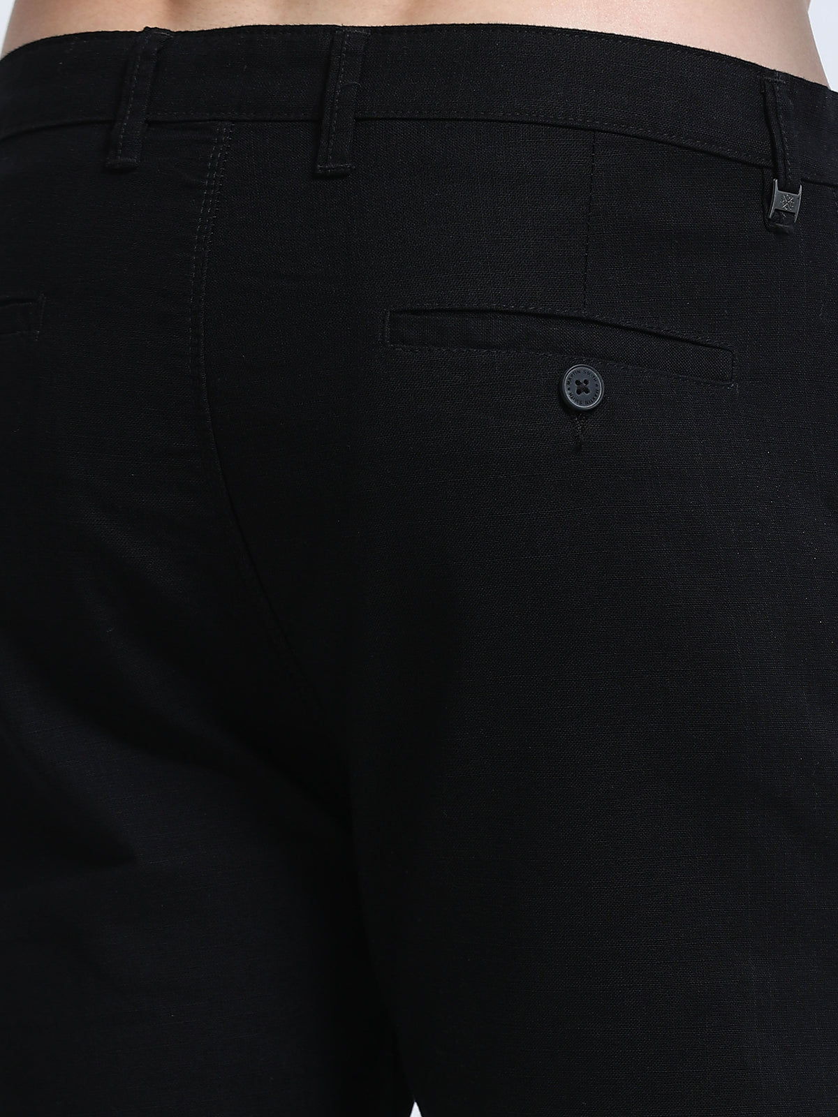 Raw Linen Pants - Black