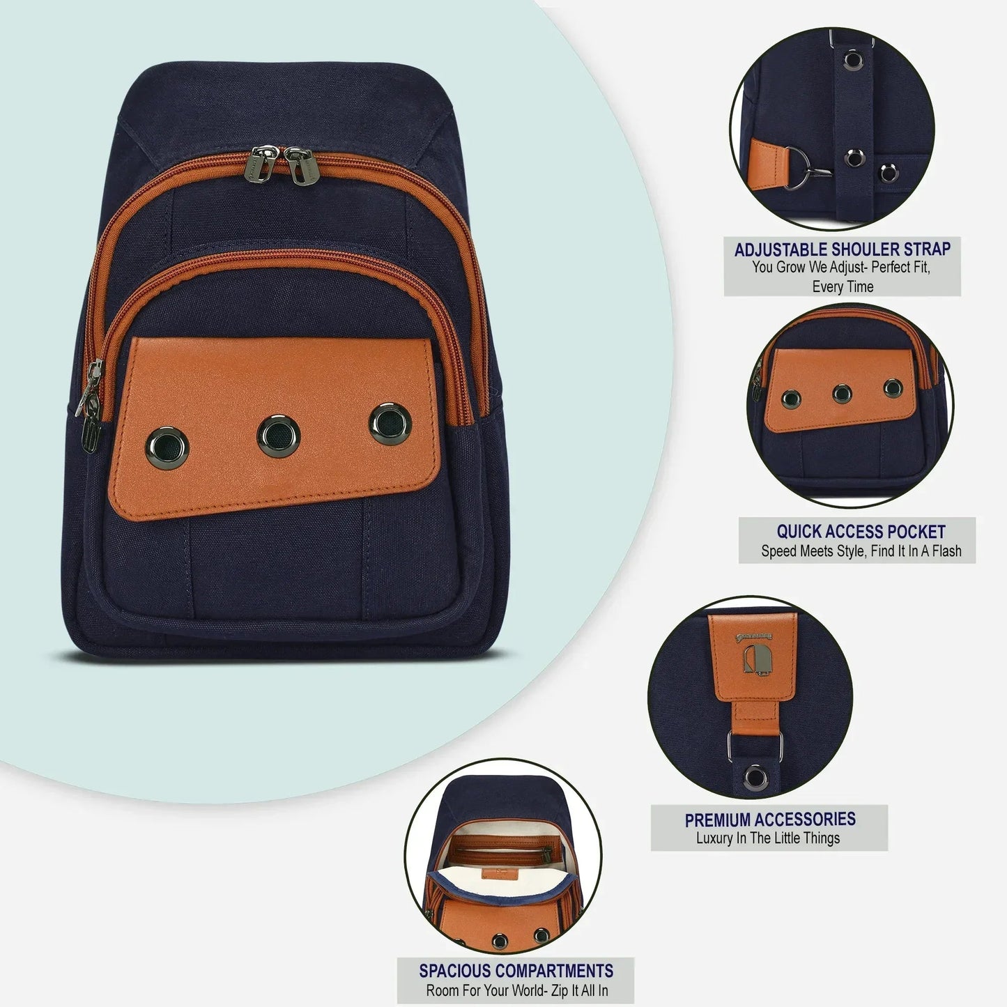 Vision Vibe - Midnight Gaze | Small Backpack / Convertible Crossbody