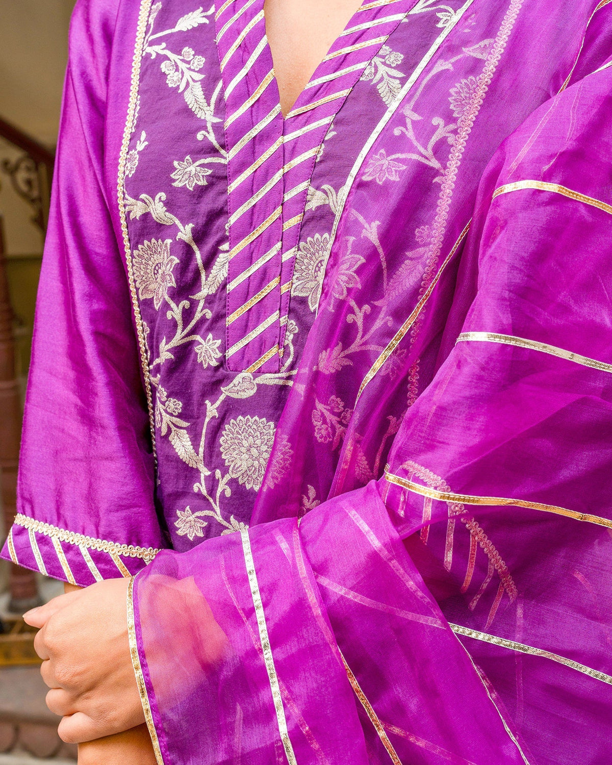 Purple Tamba Work Suit Set