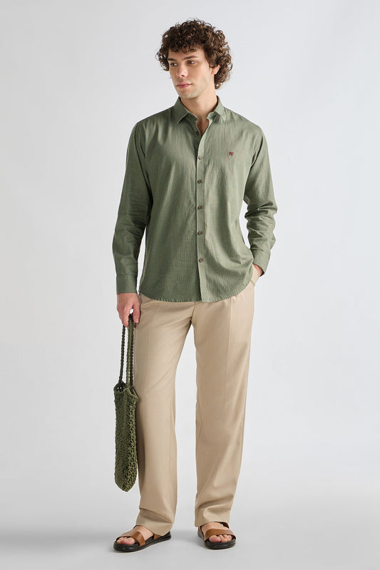 Green & Brown Check Shirt