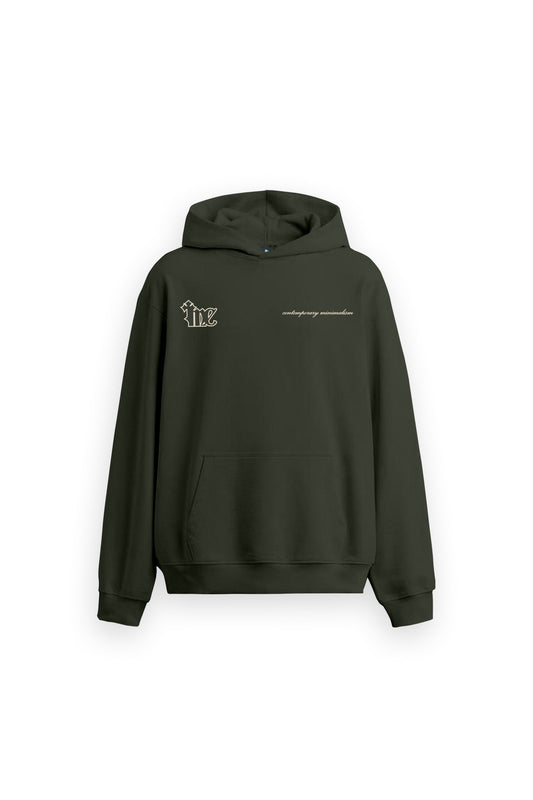 Shadow Line Printed Oversized Grey Hoodie Main Character