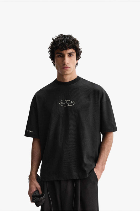 Est. 2022 Printed Oversized Black T-Shirt Main Character