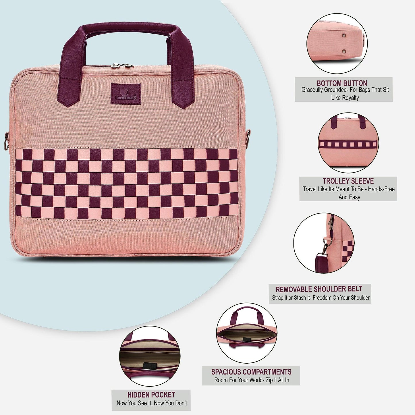 Zen Centre - Blush Bloom | Laptop Bag / Messenger Bag