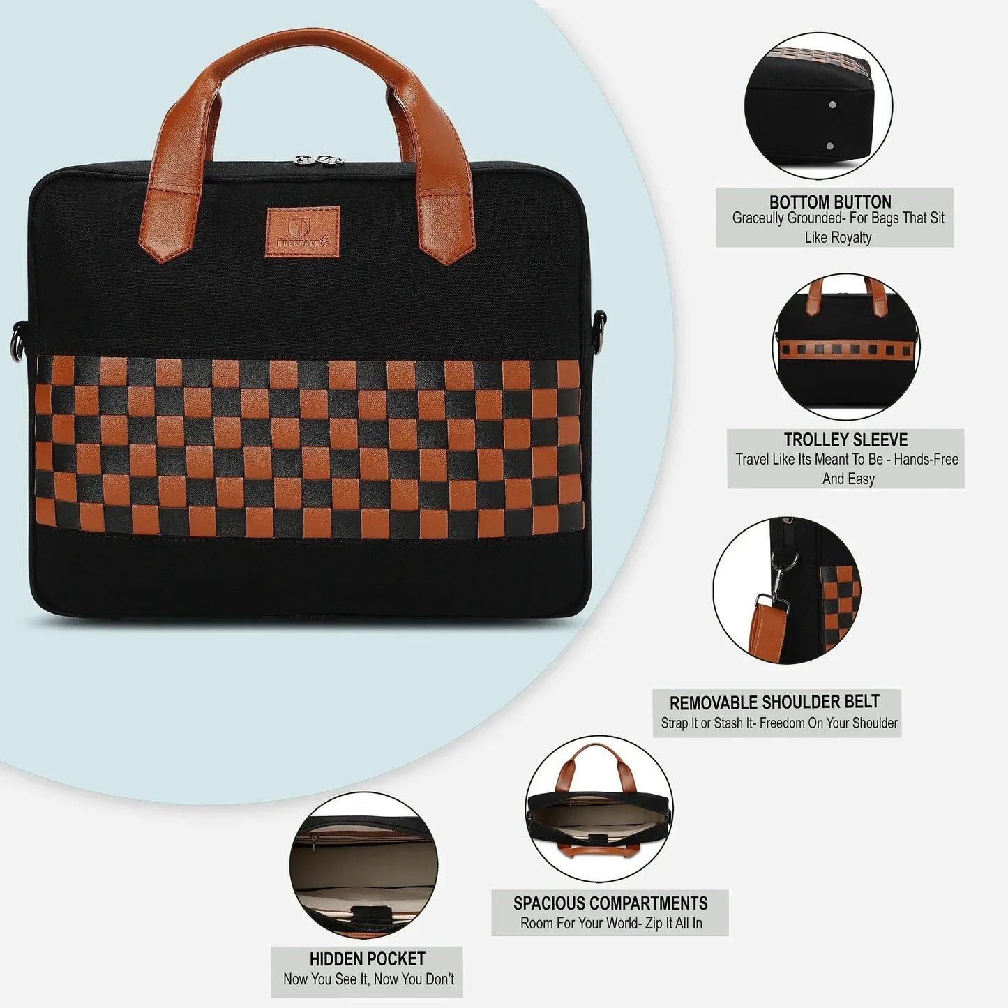 Zen Centre - Ebony Ember | Laptop Bag / Messenger Bag