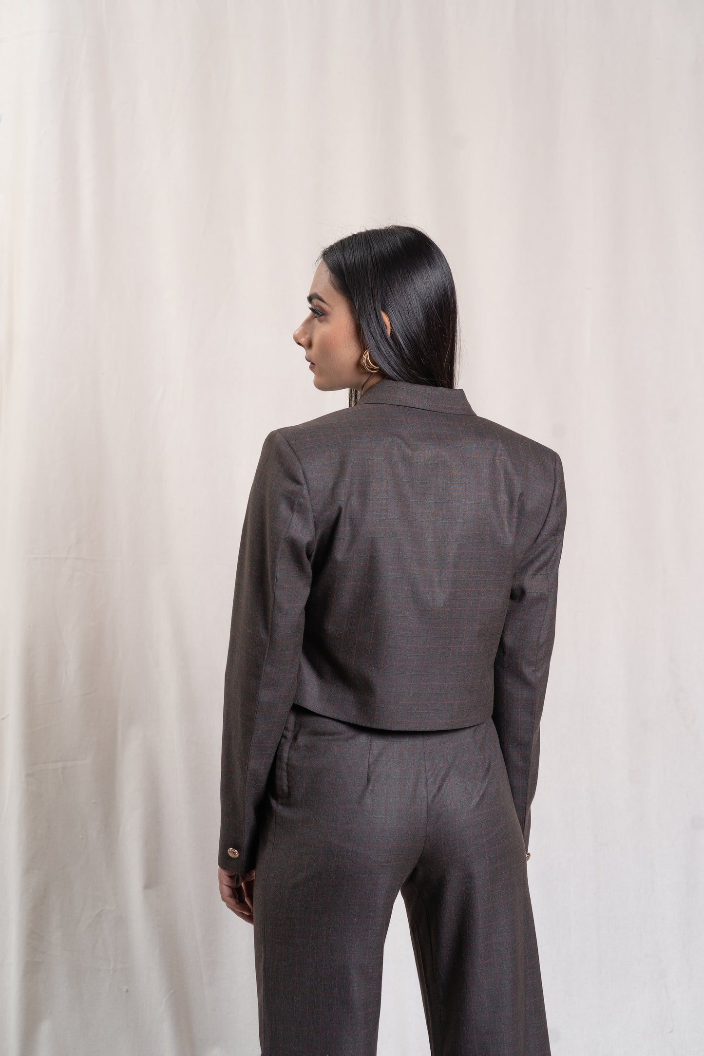 Crop Blazer for women, Back