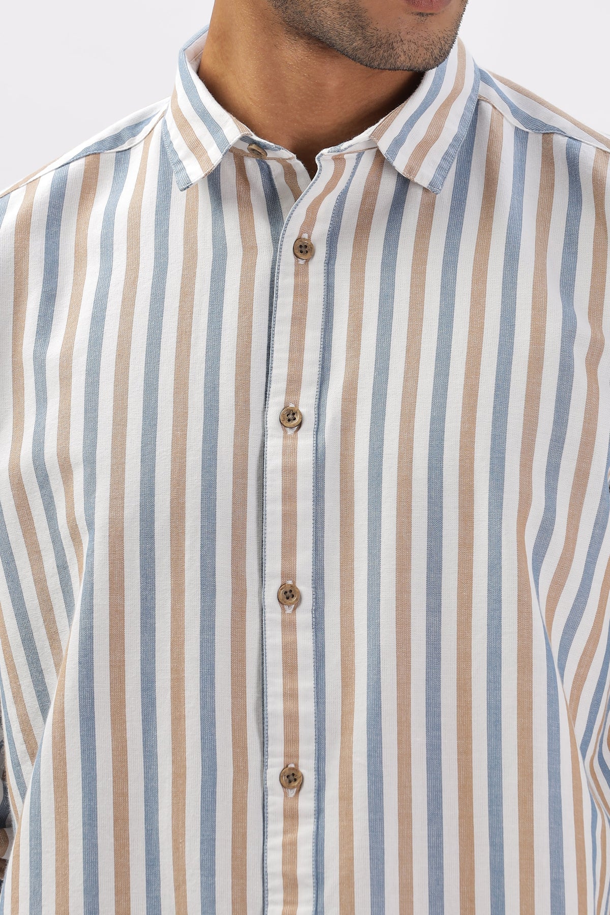 Uri Multicolor Vertical Stripe Casual Cotton Shirt Uri