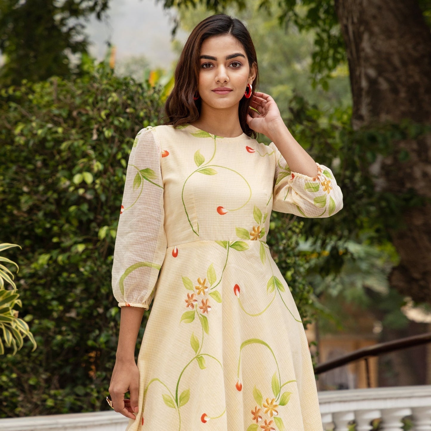Yellow Doria Handpainted Maxi