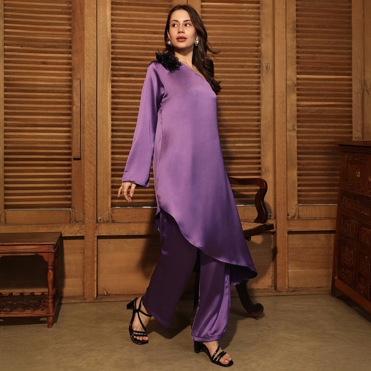 Asymmetrical Flora Co-Ord Set