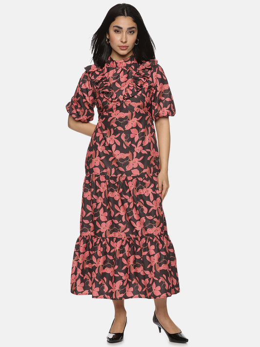 Buy high neck midaxi dress for women