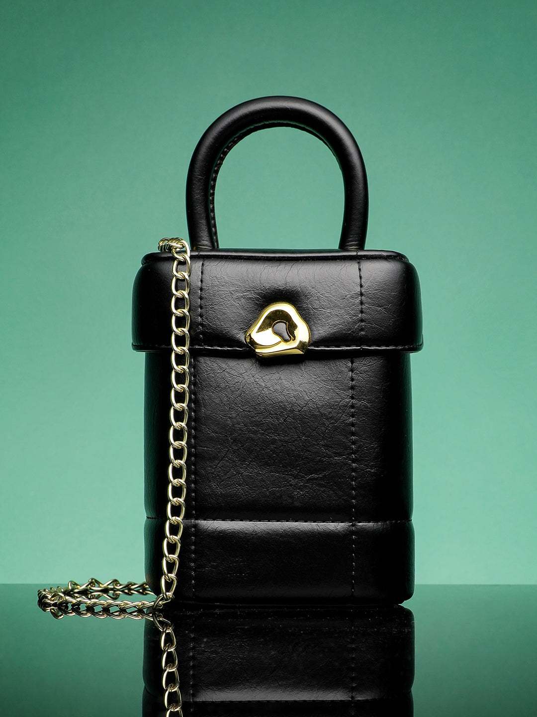 Dented Buckle Bucket Bag