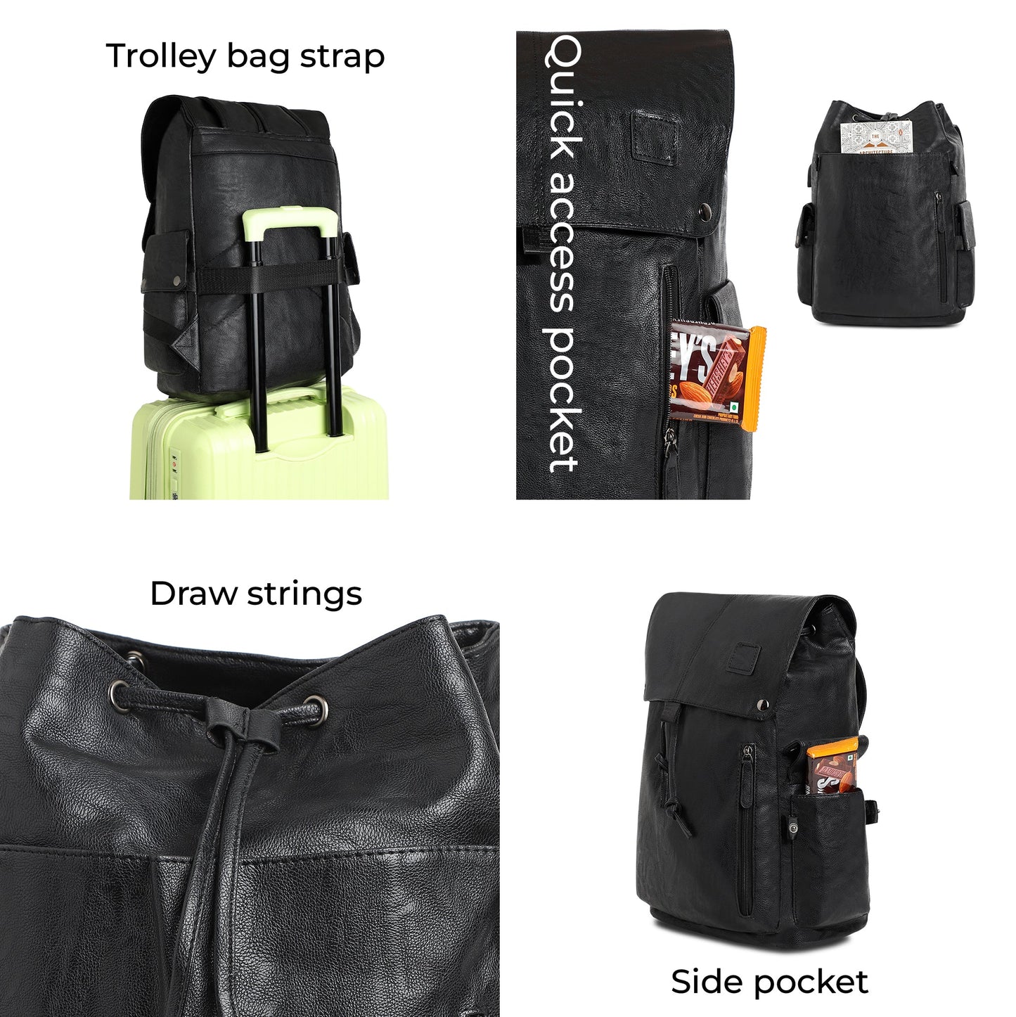 The Trekker Backpack - Grease Black