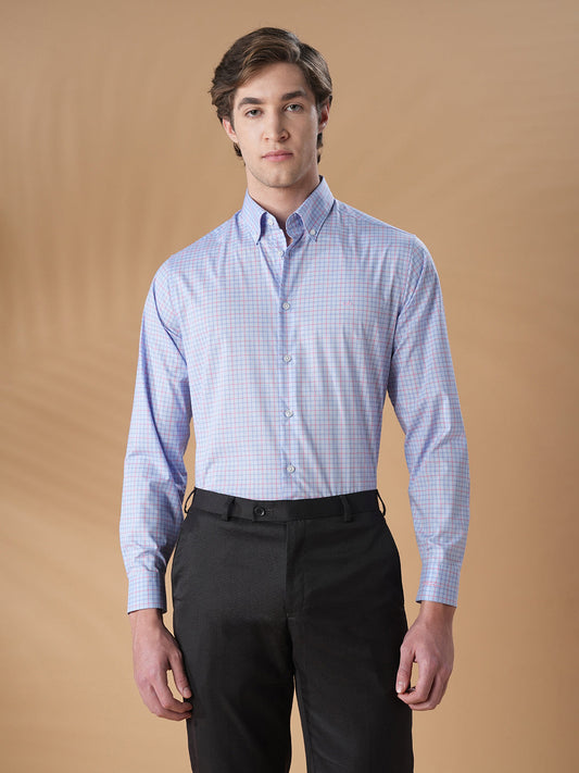 Lavender Regular Fit Formal Cotton Shirt for men (COSMA)