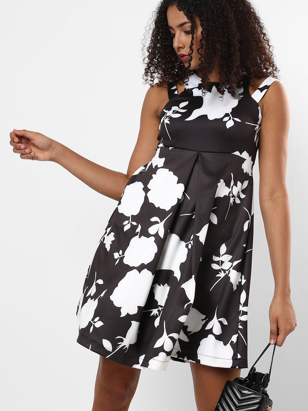 BLACK PRINTED DRESS