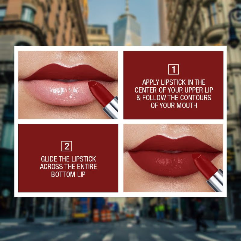 Maybelline New York Sensational Creamy Matte Lipstick Hydrating Formula - 604 MOODY CRIMSON