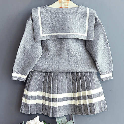 Grey Crest 2 pcs, Skirt and Top Winterwear for Girls