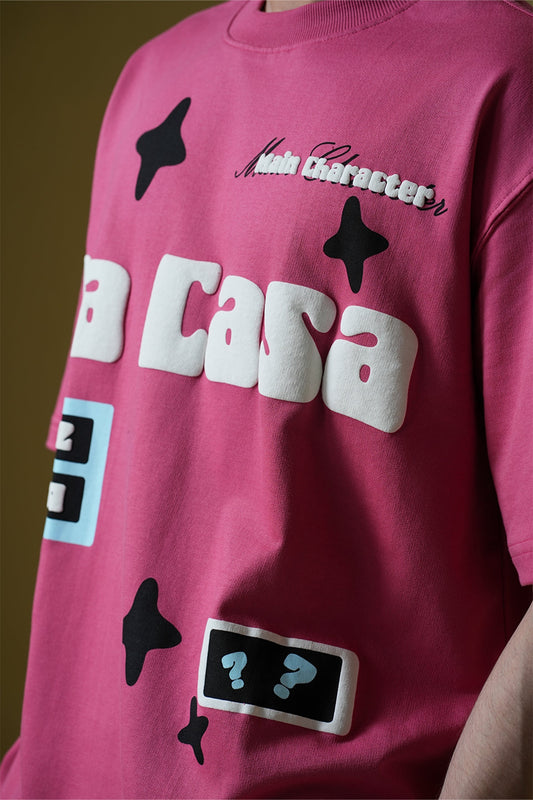 LaCasa Money Heist Oversized Pink T-Shirt Main Character