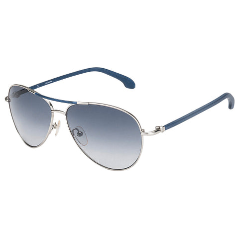 Calvin Klein Silver Full Rim Aviator with Blue Lens and accents
