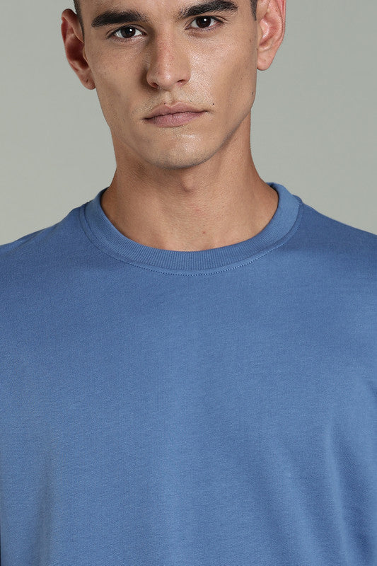 Funny Tales Oversized Cool Blue T-shirt for Men