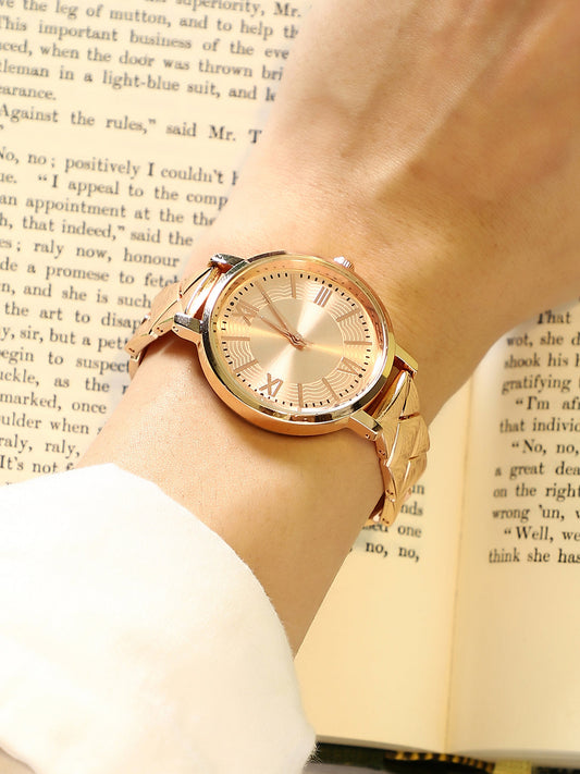 The Droplet Round Watch - California Gold