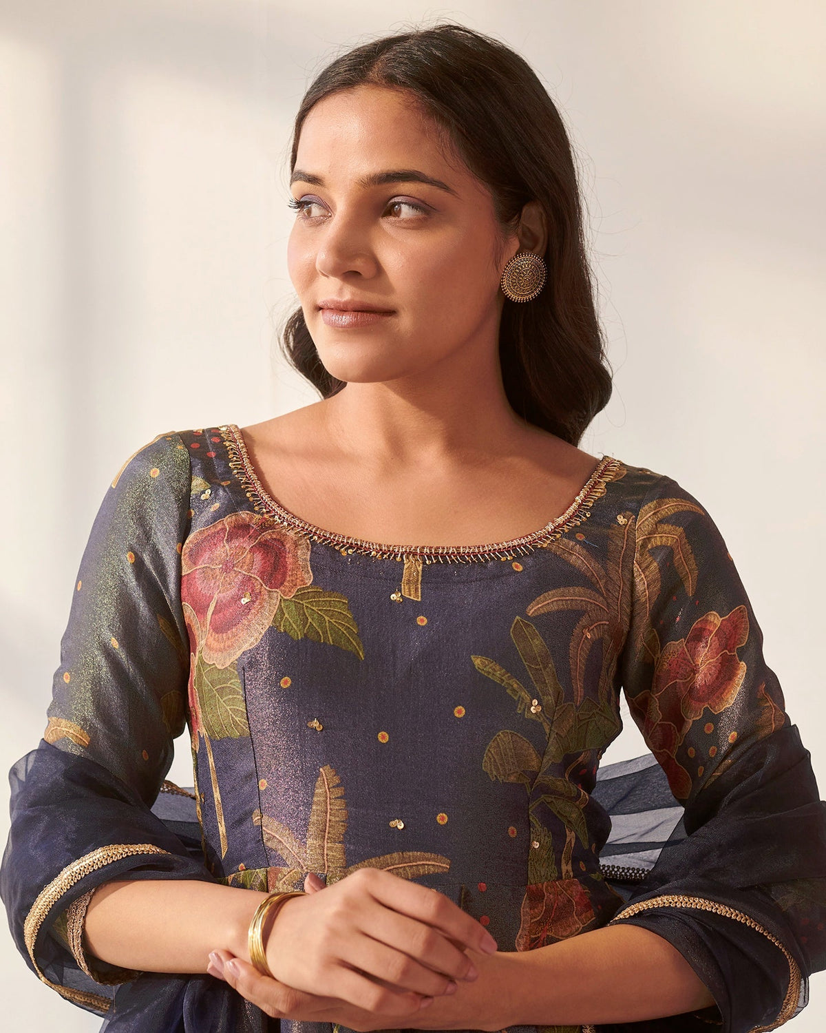 Blue Mythical Bloom Suit Set