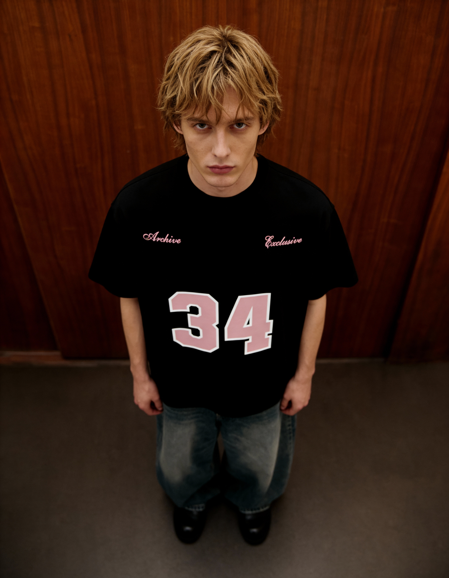 Reimagined Printed Black Oversized T-Shirt