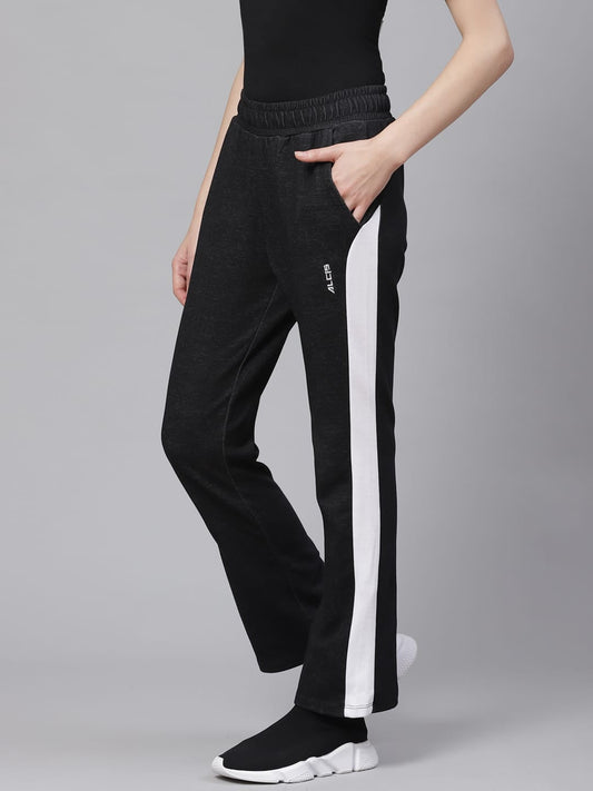 Alcis Women Black Solid Track Pants