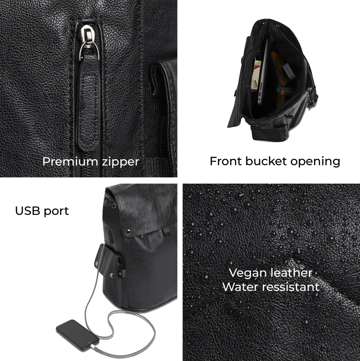 The Trekker Backpack - Grease Black