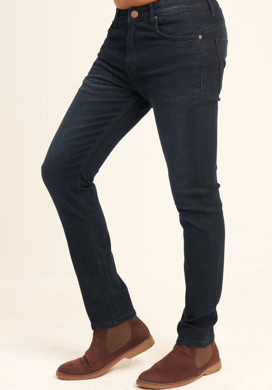 Dark Blue Straight Fit Aachari