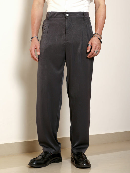 Black Pleated Trousers