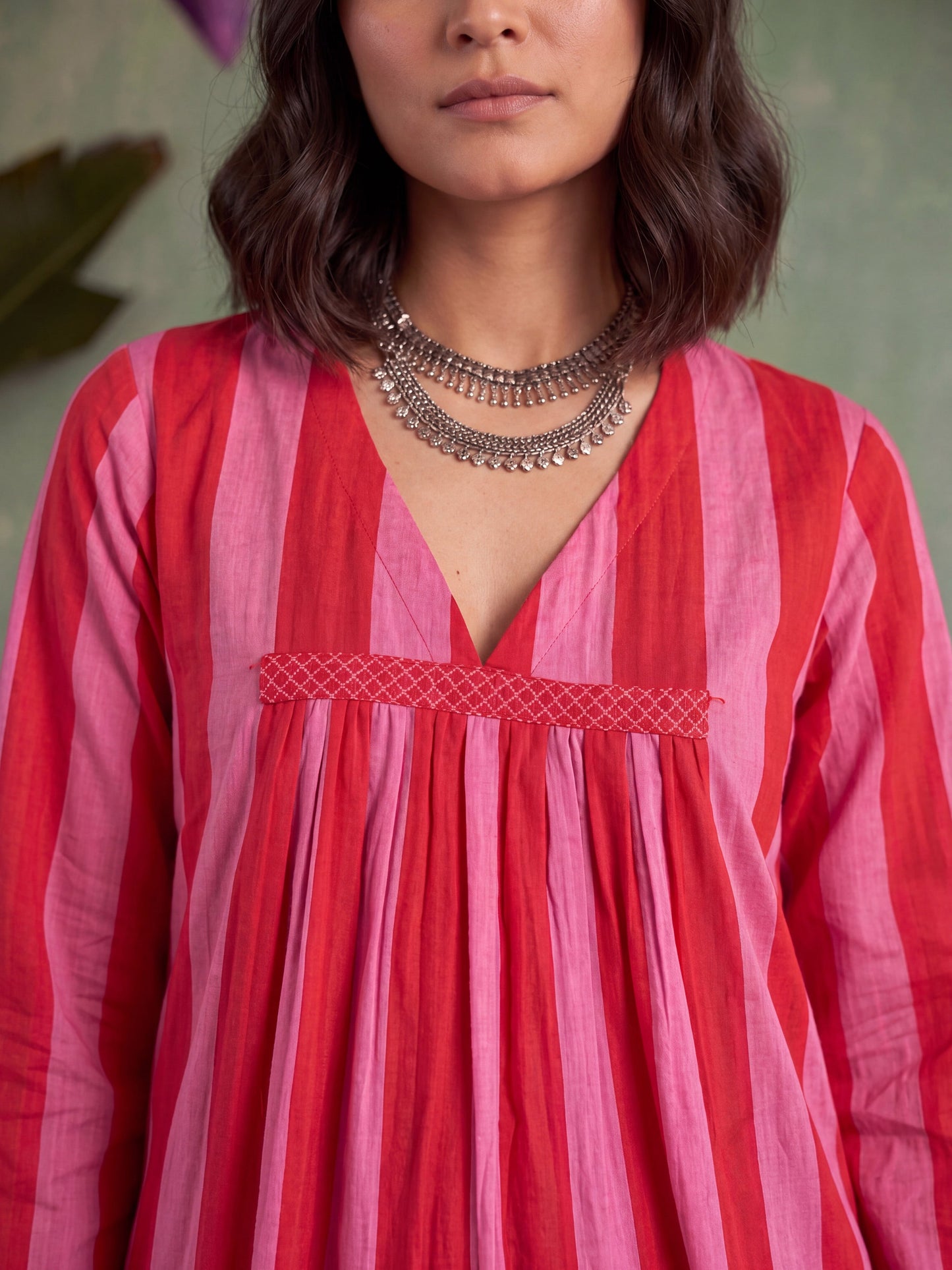 URBAN BERRY STRIPE KURTA SET