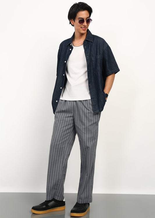 Fabmade Gray Line Graphite Trousers
