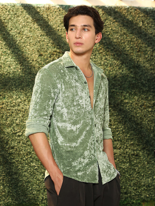 Solid Velvet Shirt