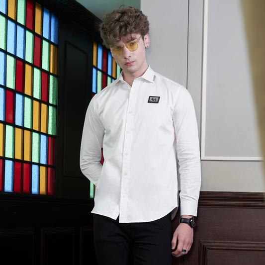 Signature White Full Sleeves Aachari