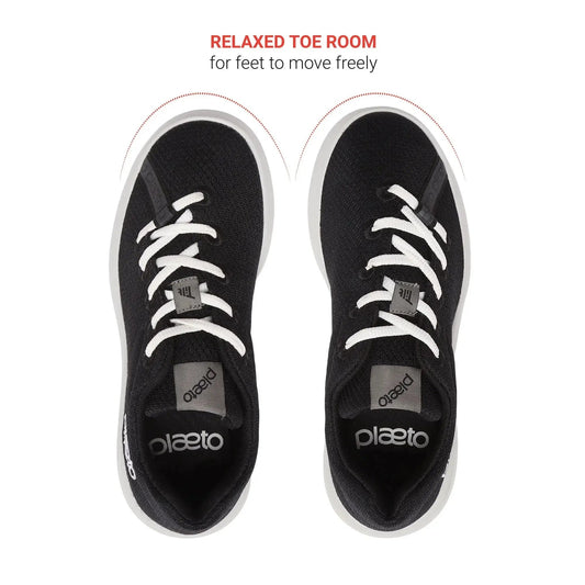 Women’s Aura Black Casual Shoes Plaeto