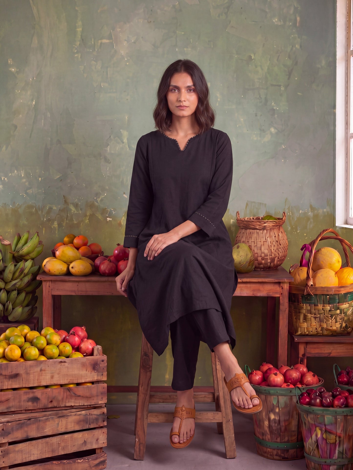 THE CHARCOAL CLASSIC KURTA SET