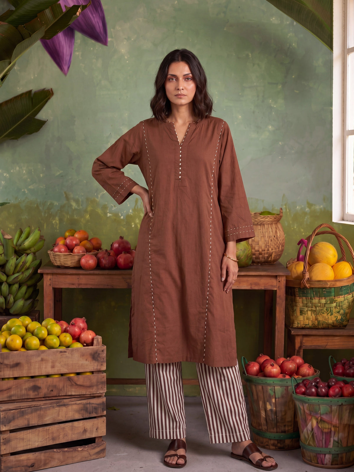 AMBER & STRIPE KURTA SET