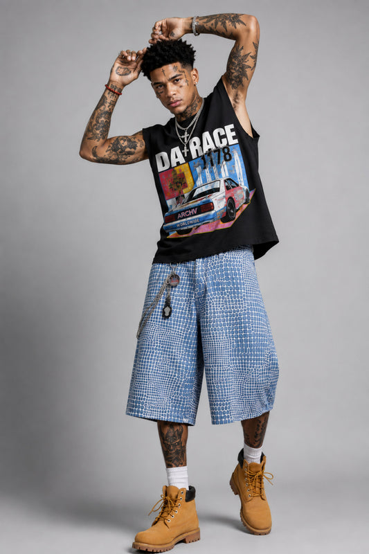 JORDS Print Relaxed Denim