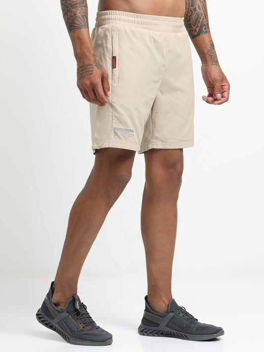 Cream Victory Sports Shorts