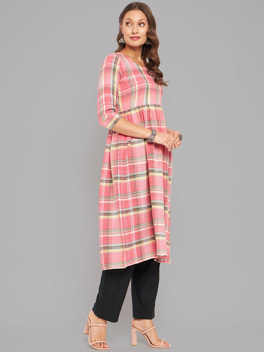 Women Multicolor High Twist Anarkali Kurta Krya