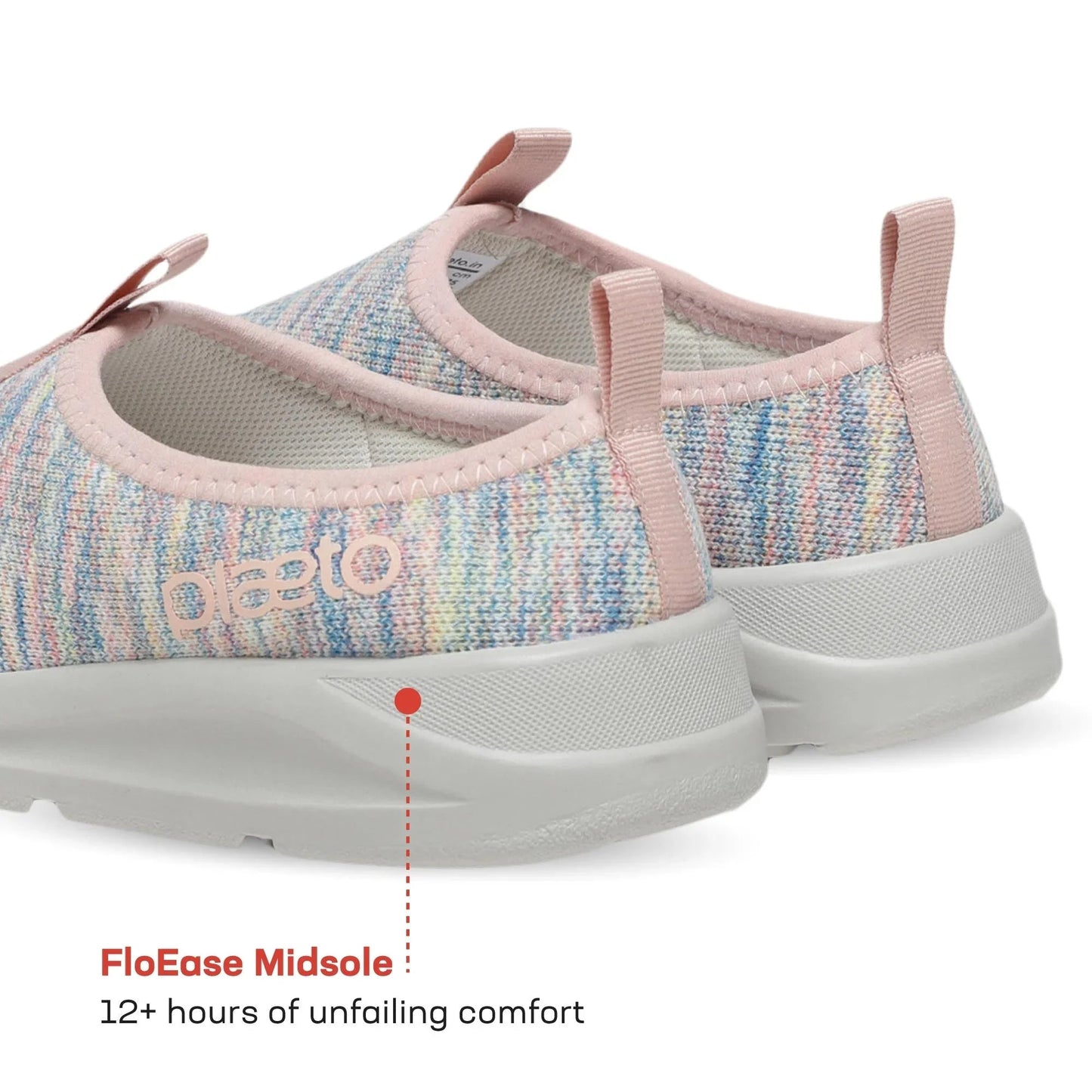 Women's EZPlay Pink & Grey Knit Slip-Ons