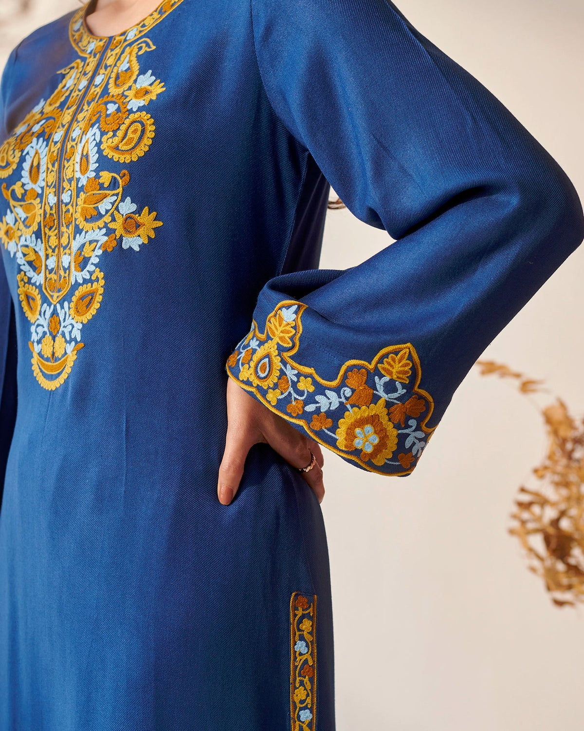 Cobalt Blue Pashmina Kurta Set