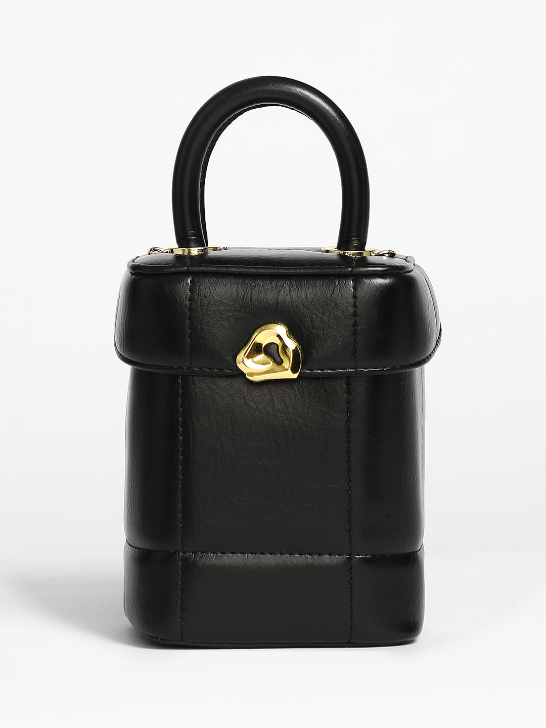 Dented Buckle Bucket Bag