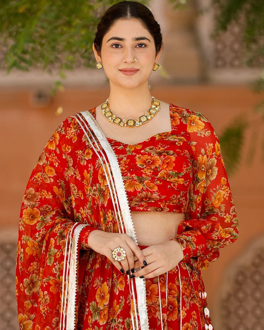 YUKTI FLORAL LEHENGHA SET