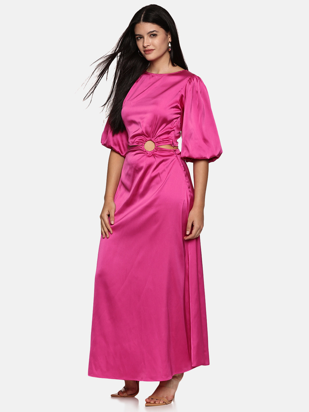 Balloon sleeve dress for women