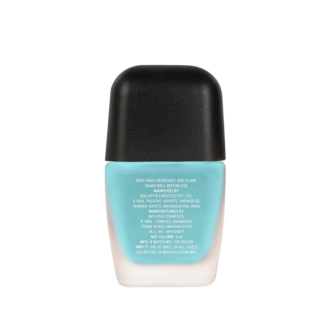 Sugar Cosmetics Tip Tac Toe Nail Lacquer Matte - 43 Blue Bliss 9 MILLI_LITRE