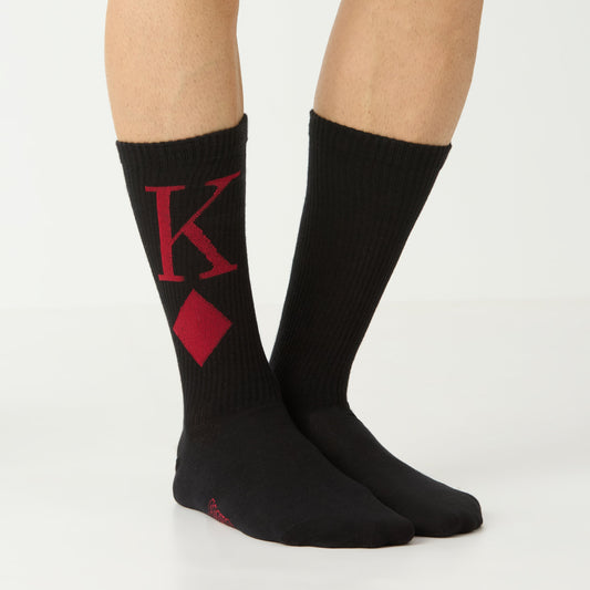 Men’s Bicycle Poker Themed Crew Socks SocksXpress