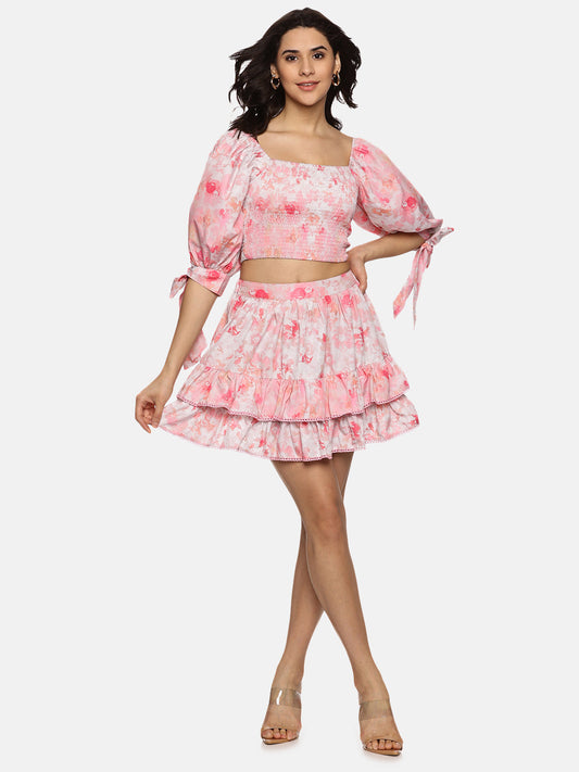 Buy Pink Mini Skirt For Women In short